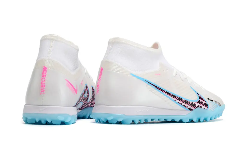 Nike Air Zoom Mercurial Superfly 9 Academy TF - White/Sky Blue/Pink Blast