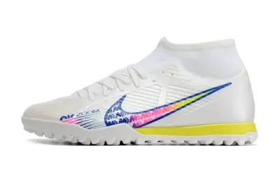 Nike Air Zoom Mercurial Superfly 9 Academy TF - White/Vivid Pink/Sunny Yellow