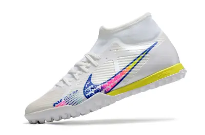 Nike Air Zoom Mercurial Superfly 9 Academy TF - White/Vivid Pink/Sunny Yellow