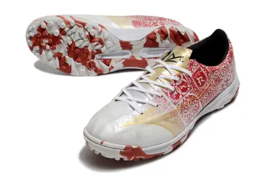 Mizuno Alpha Pro TF Astro Turf Soccer Shoes - White/Crimson Red/Sunny Yellow