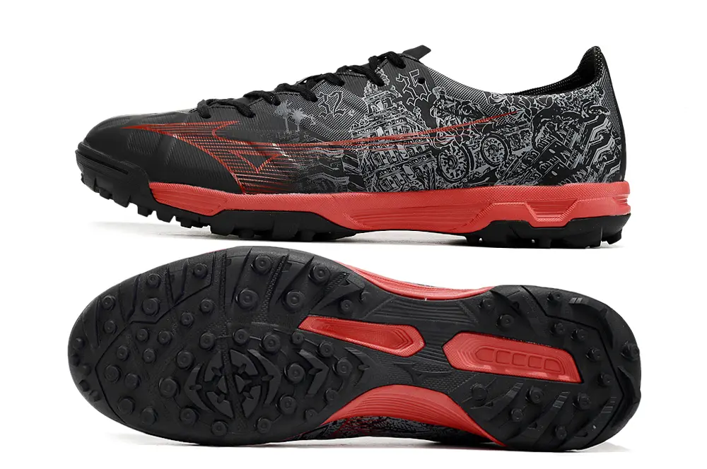 Mizuno Alpha Pro TF - Black/Red Inferno/Graphite Shadow