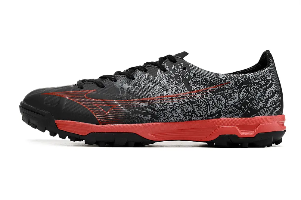 Mizuno Alpha Pro TF - Black/Red Inferno/Graphite Shadow