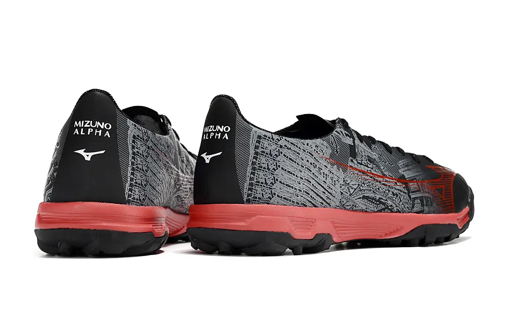 Mizuno Alpha Pro TF - Black/Red Inferno/Graphite Shadow