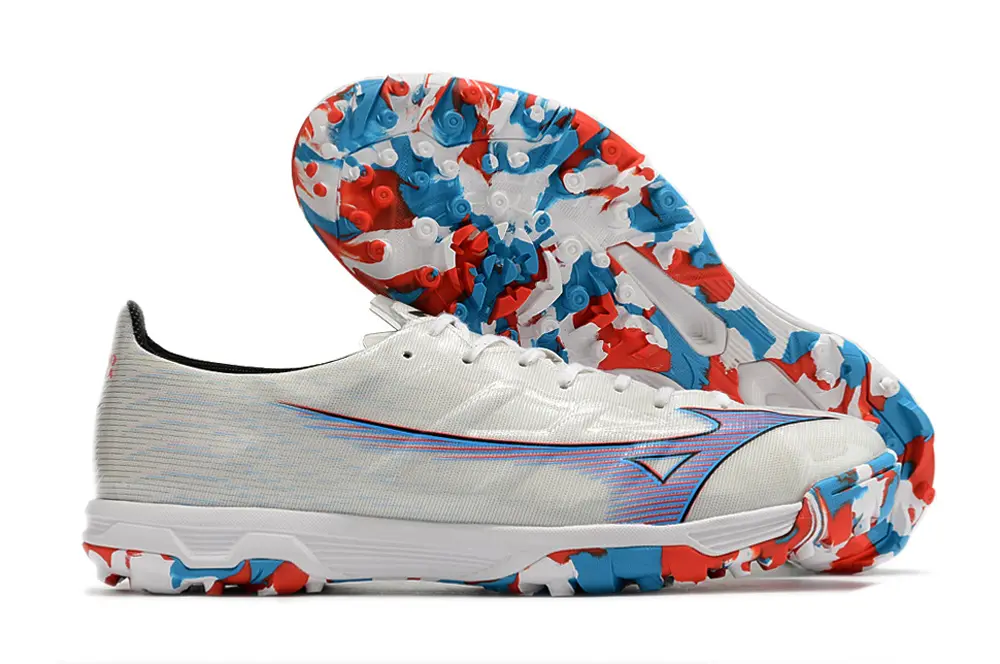 Mizuno Alpha Pro TF - White/Vibrant Blue/Fiery Red