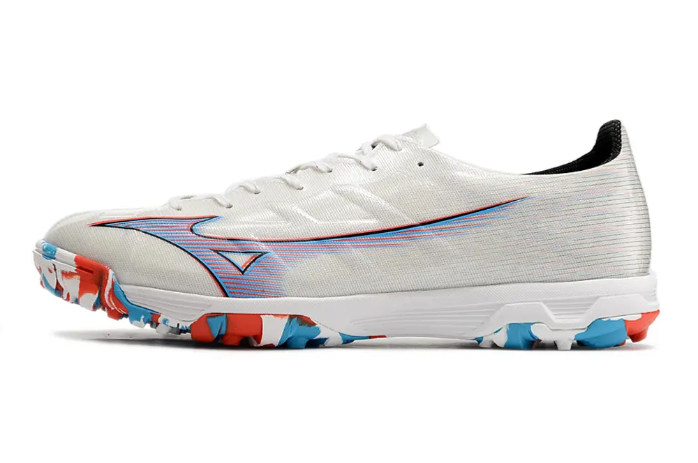 Mizuno Alpha Pro TF - White/Vibrant Blue/Fiery Red