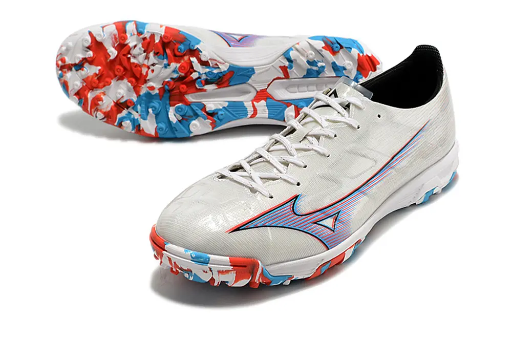 Mizuno Alpha Pro TF - White/Vibrant Blue/Fiery Red