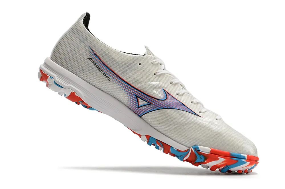Mizuno Alpha Pro TF - White/Vibrant Blue/Fiery Red