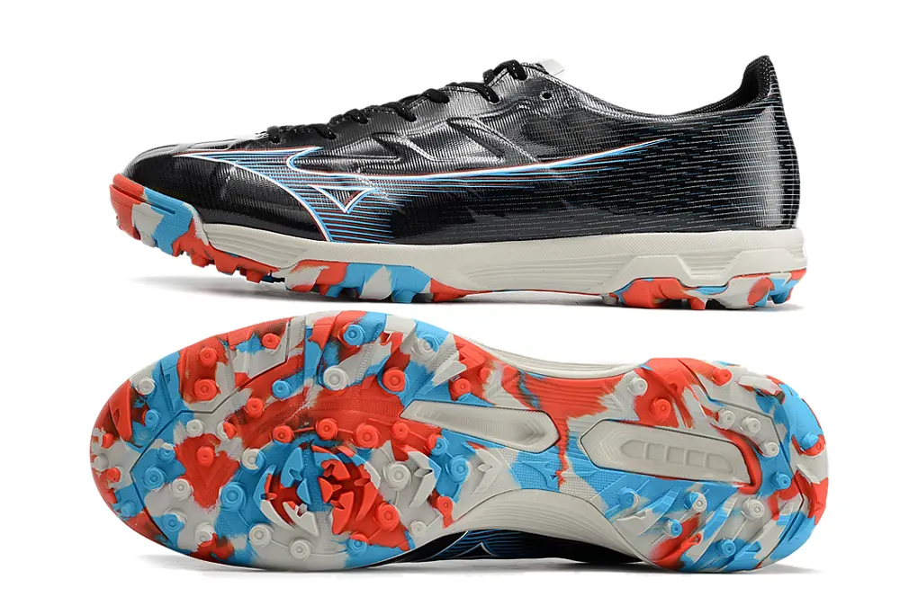 Mizuno Alpha Pro TF - Black/Sky Blue/Fiery Red