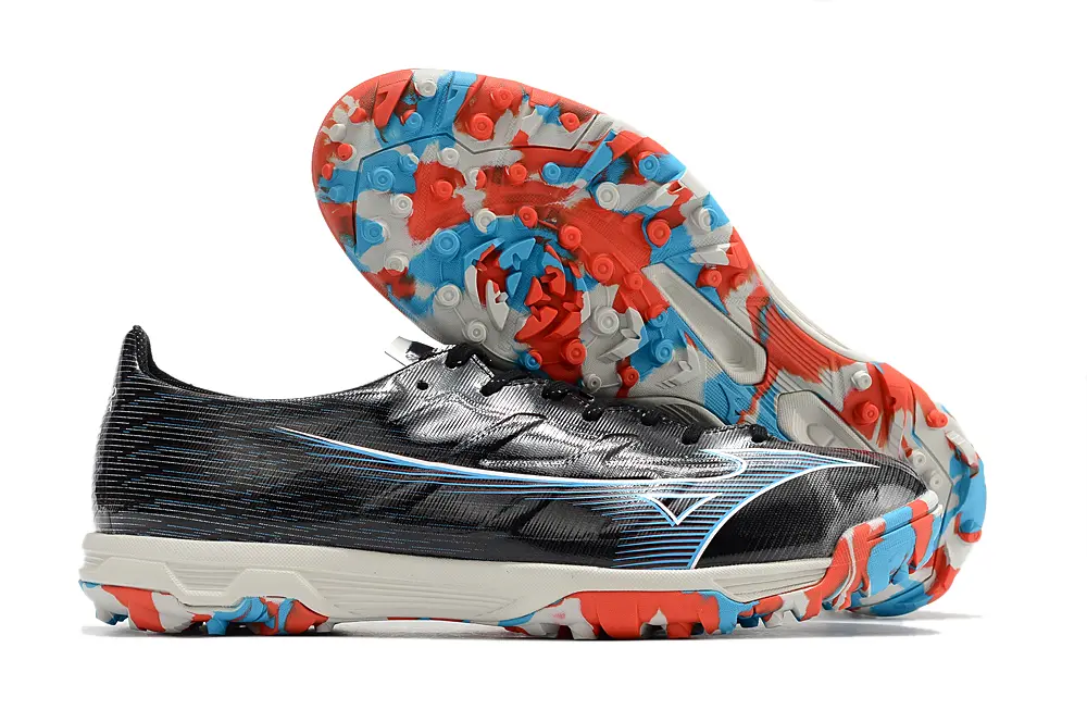 Mizuno Alpha Pro TF - Black/Sky Blue/Fiery Red