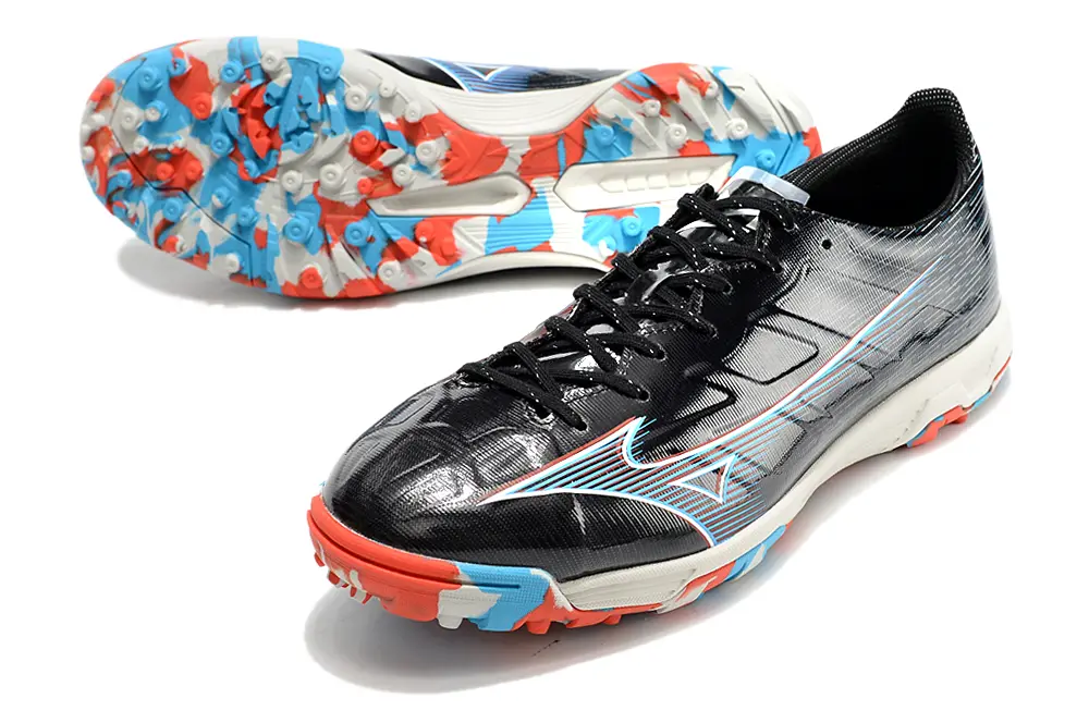 Mizuno Alpha Pro TF - Black/Sky Blue/Fiery Red