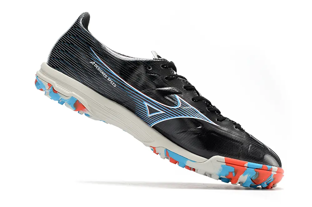 Mizuno Alpha Pro TF - Black/Sky Blue/Fiery Red