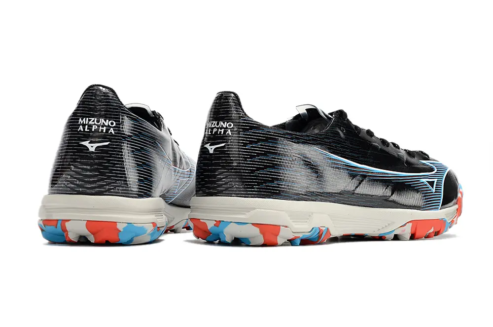 Mizuno Alpha Pro TF - Black/Sky Blue/Fiery Red
