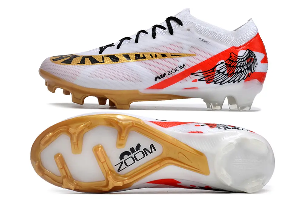 Nike Air Zoom Mercurial Vapor 15 Elite FG - White/Fiery Red/Golden Yellow