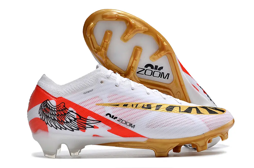Nike Air Zoom Mercurial Vapor 15 Elite FG - White/Fiery Red/Golden Yellow
