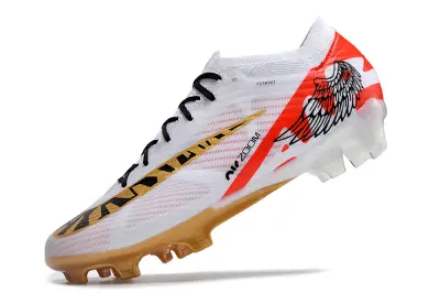 Nike Air Zoom Mercurial Vapor 15 Elite FG - White/Fiery Red/Golden Yellow