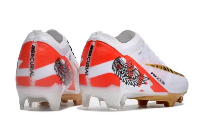 Nike Air Zoom Mercurial Vapor 15 Elite FG - White/Fiery Red/Golden Yellow