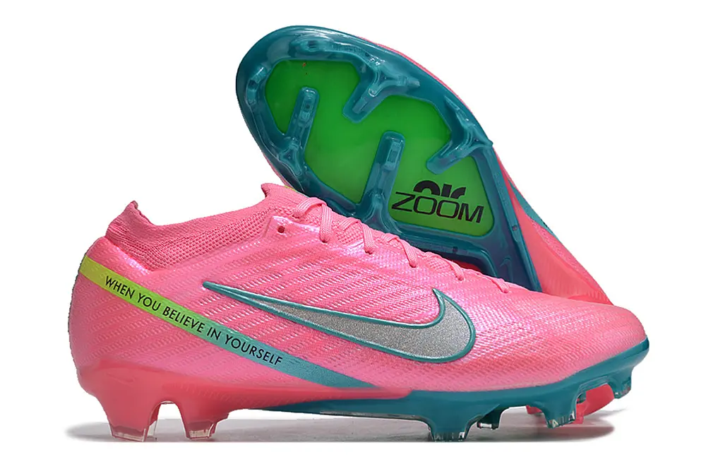 Nike Air Zoom Mercurial Vapor 15 Elite FG - Pink/Aqua Blue/Neon Green