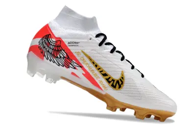 Nike Air Zoom Mercurial Superfly 9 Elite FG - White/Fiery Red/Metallic Gold