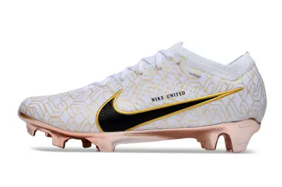 Nike Air Zoom Mercurial Vapor 15 Elite FG - White/Midnight Black/Metallic Gold