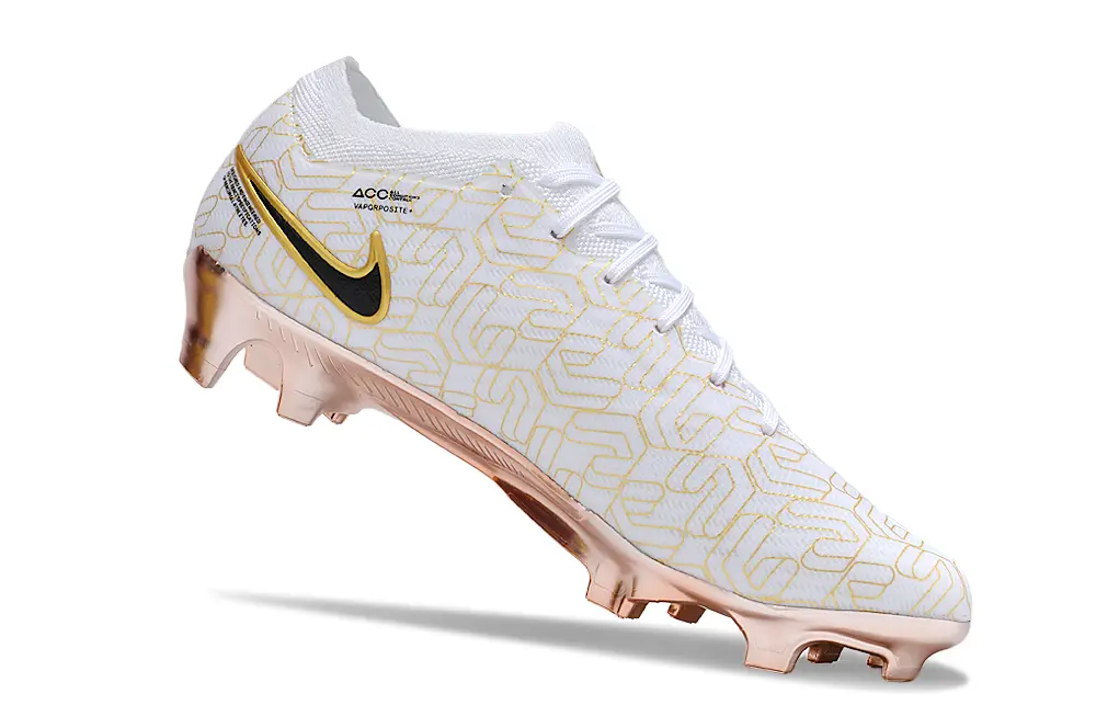Nike Air Zoom Mercurial Vapor 15 Elite FG - White/Midnight Black/Metallic Gold