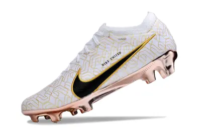 Nike Air Zoom Mercurial Vapor 15 Elite FG - White/Midnight Black/Metallic Gold