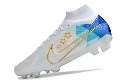 Nike Air Zoom Mercurial Superfly 9 Elite FG - White/Sky Blue/Sunny Gold