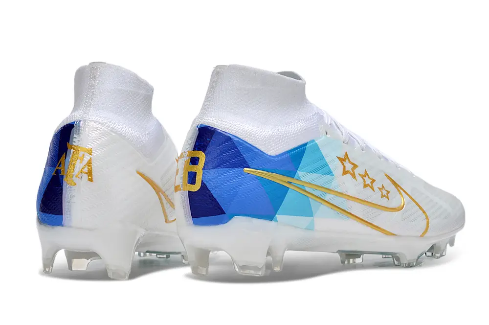 Nike Air Zoom Mercurial Superfly 9 Elite FG - White/Sky Blue/Sunny Gold