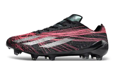 Adidas X Crazyfast Strung+ FG - Black/Neon Pink/Metallic Silver