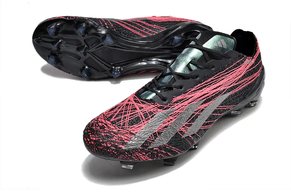 Adidas X Crazyfast Strung+ FG - Black/Neon Pink/Metallic Silver