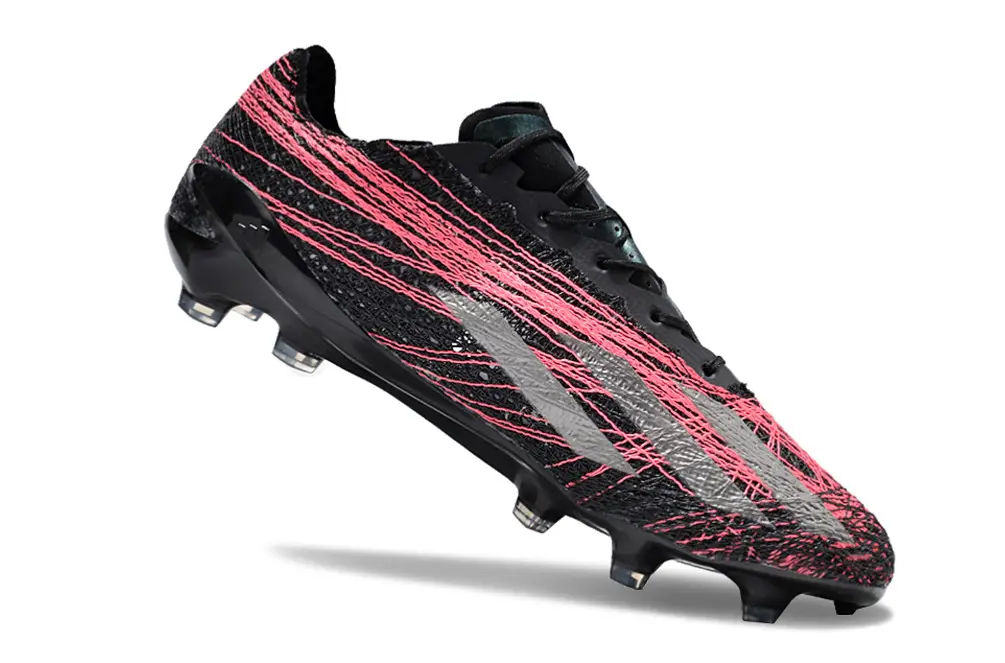 Adidas X Crazyfast Strung+ FG - Black/Neon Pink/Metallic Silver