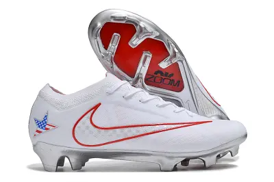 Nike Air Zoom Mercurial Vapor 15 Elite 200 FG - White/Bright Red/Metallic Silver