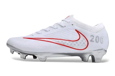 Nike Air Zoom Mercurial Vapor 15 Elite 200 FG - White/Bright Red/Metallic Silver