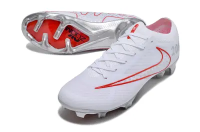Nike Air Zoom Mercurial Vapor 15 Elite 200 FG - White/Bright Red/Metallic Silver