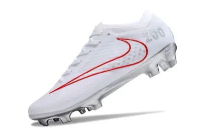 Nike Air Zoom Mercurial Vapor 15 Elite 200 FG - White/Bright Red/Metallic Silver