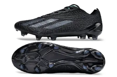 Adidas X Crazyfast Strung+ FG - Black/Midnight Black/Charcoal Gray