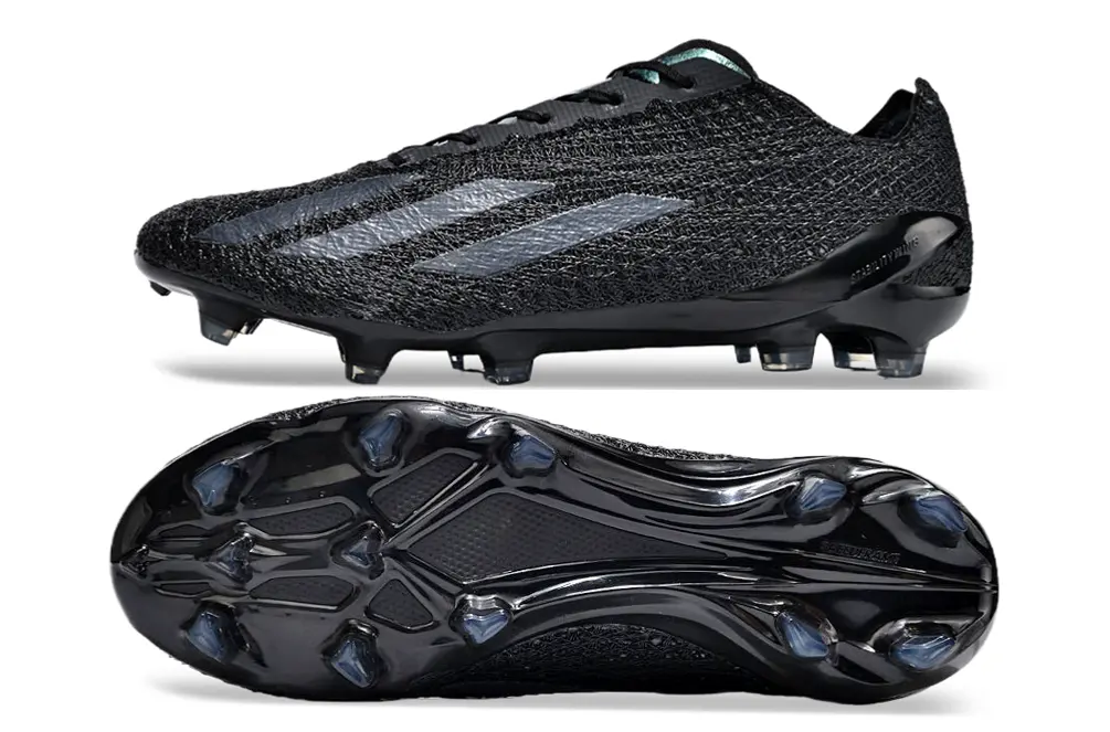 Adidas X Crazyfast Strung+ FG - Black/Midnight Black/Charcoal Gray