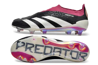 Adidas Predator Elite Laceless FG - Black/Vivid Berry/White