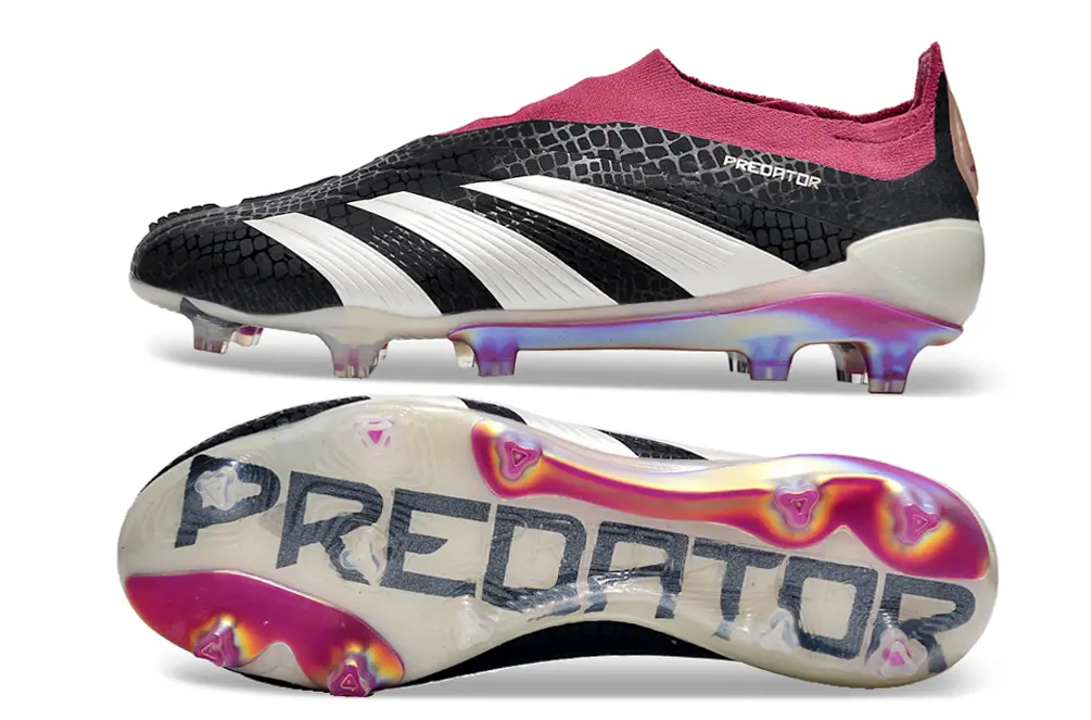 Adidas Predator Elite Laceless FG - Black/Vivid Berry/White