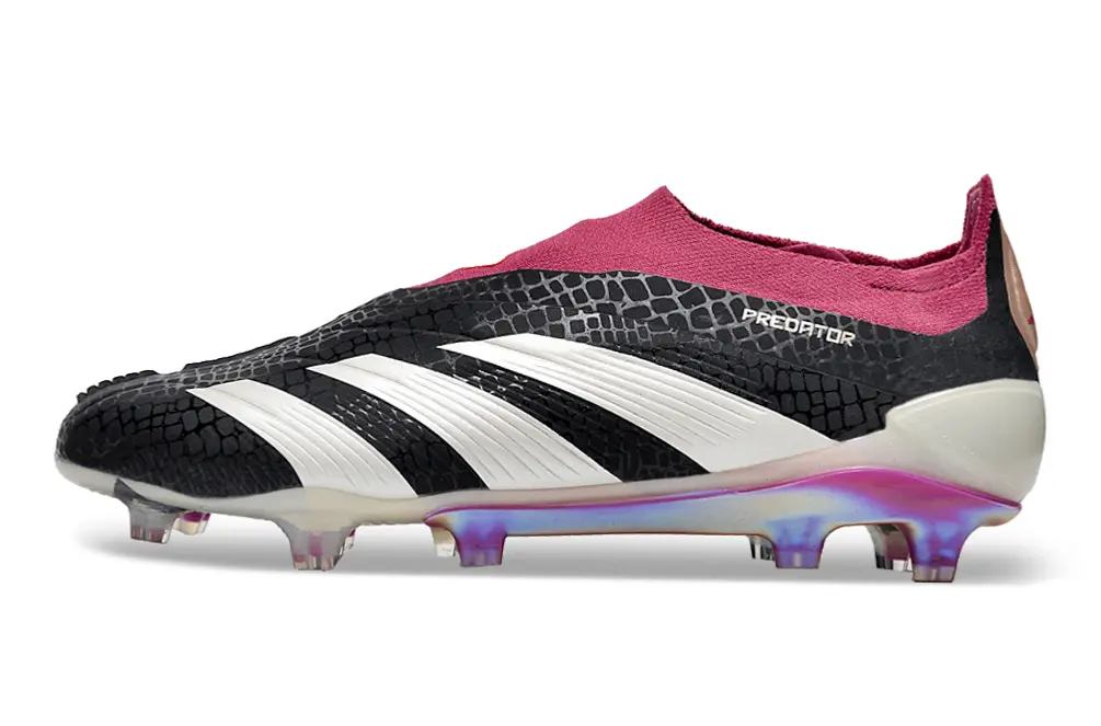 Adidas Predator Elite Laceless FG - Black/Vivid Berry/White