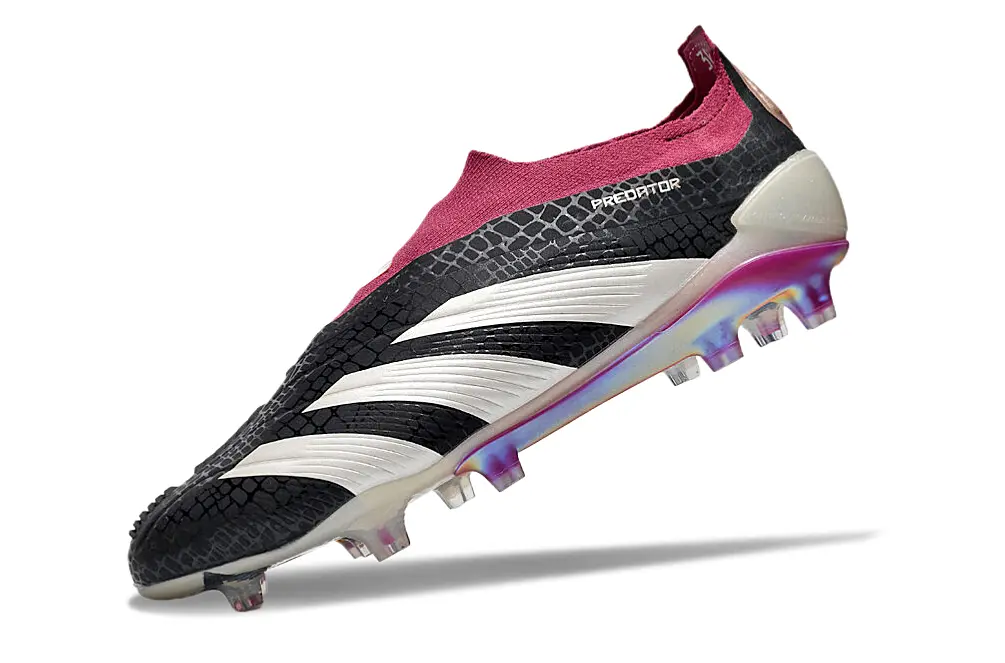 Adidas Predator Elite Laceless FG - Black/Vivid Berry/White