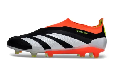 Adidas Predator Elite Laceless FG - Black/Vibrant Orange/Neon Yellow