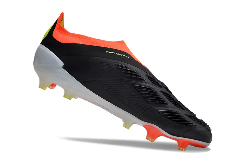 Adidas Predator Elite Laceless FG - Black/Vibrant Orange/Neon Yellow