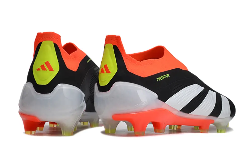 Adidas Predator Elite Laceless FG - Black/Vibrant Orange/Neon Yellow