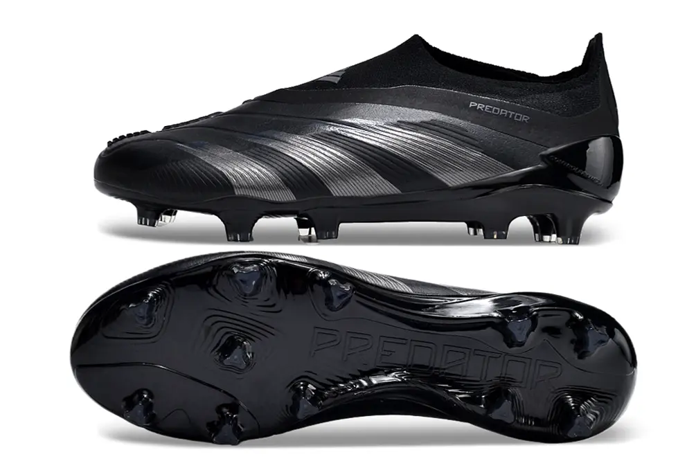 Adidas Predator Elite Laceless FG - Black/Graphite Black/Charcoal Gray