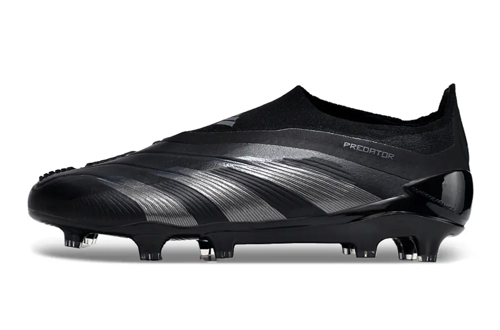 Adidas Predator Elite Laceless FG - Black/Graphite Black/Charcoal Gray