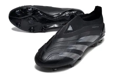 Adidas Predator Elite Laceless FG - Black/Graphite Black/Charcoal Gray