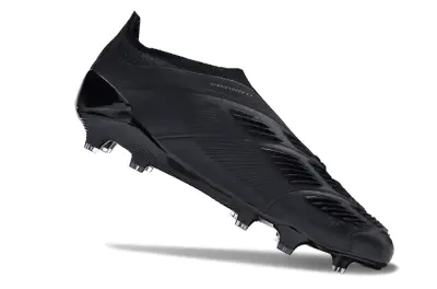 Adidas Predator Elite Laceless FG - Black/Graphite Black/Charcoal Gray