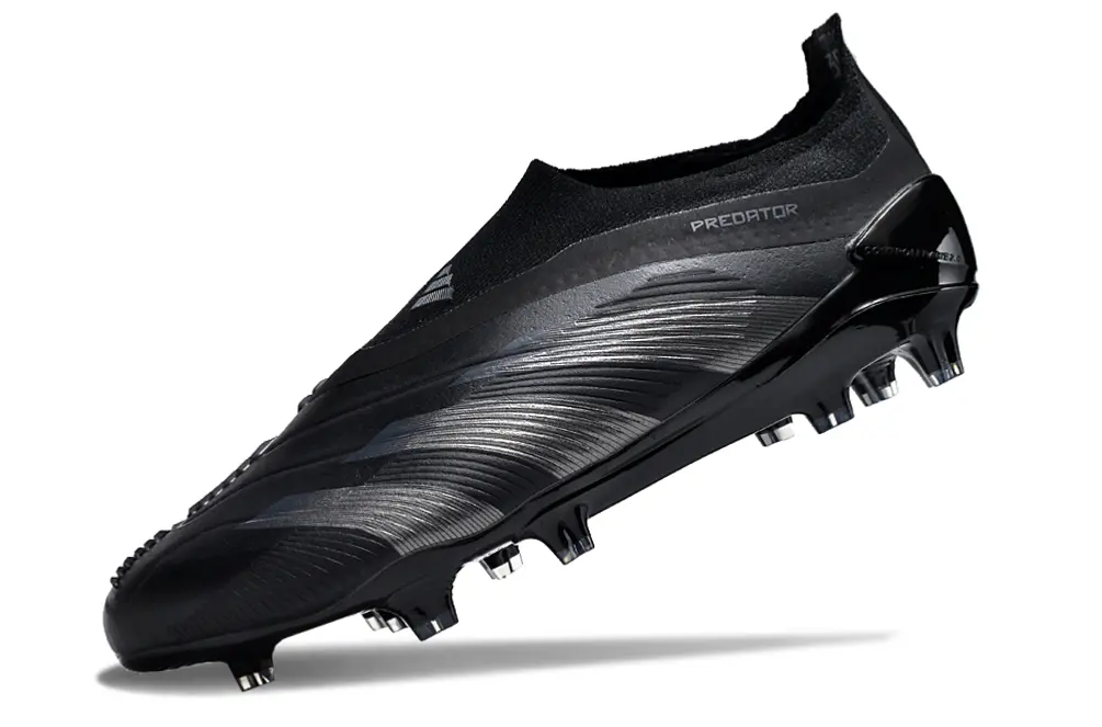 Adidas Predator Elite Laceless FG - Black/Graphite Black/Charcoal Gray