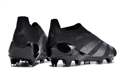 Adidas Predator Elite Laceless FG - Black/Graphite Black/Charcoal Gray