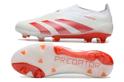 Adidas Predator Elite Laceless FG - White/Crimson Red/White